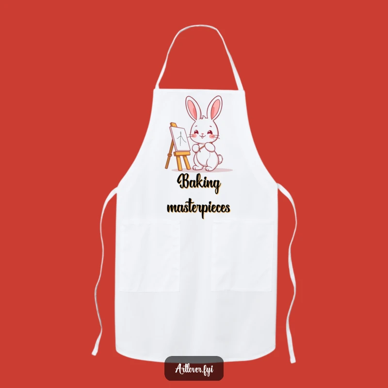 Funny Bunny Artist Apron: Cute Kawaii Creator, a Hilarious Kitchen Gift!