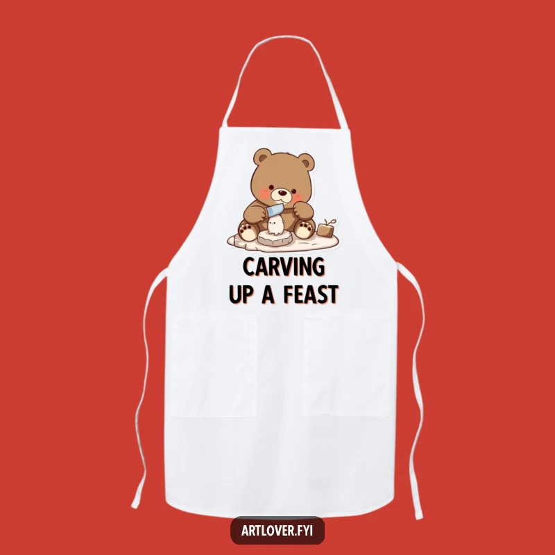 Funny Bear Carver Apron: Protect Your Clothes While Crafting - A Hilarious Gift