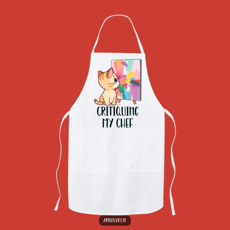 Funny Cat Abstract Art Apron: Cook with Curiosity and Style