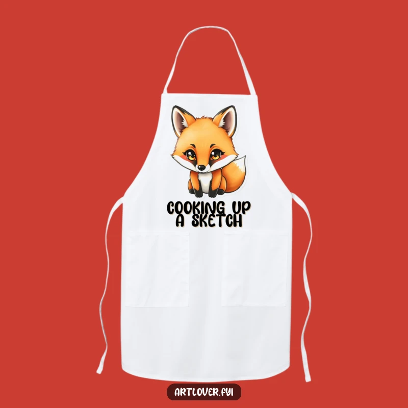 Funny Fox Artist Apron: Protect Your Clothes While Creating - A Hilarious Gift