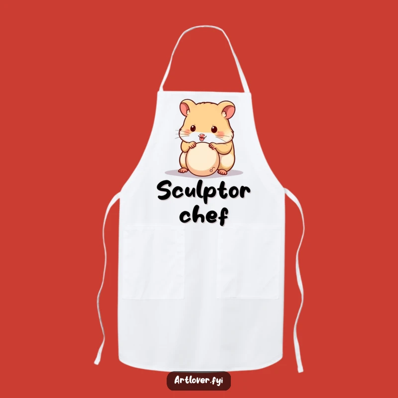 Funny Hamster Sculptor Apron - Creative Critter, Kitchen Humorous Gift