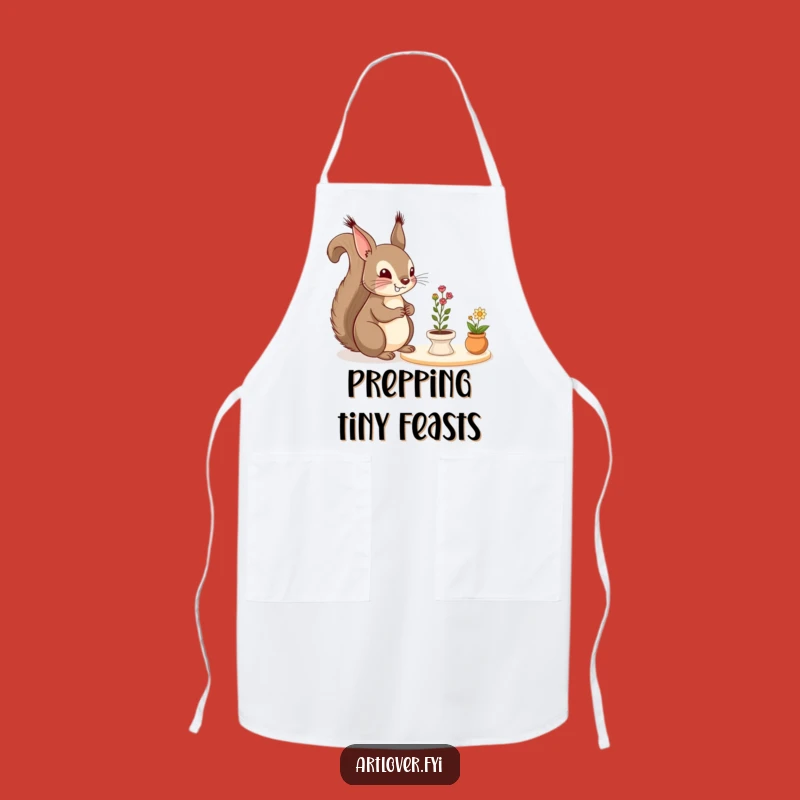 Funny Apron: Squirrel's Art Studio Assistant - Keep Clean & Cute!