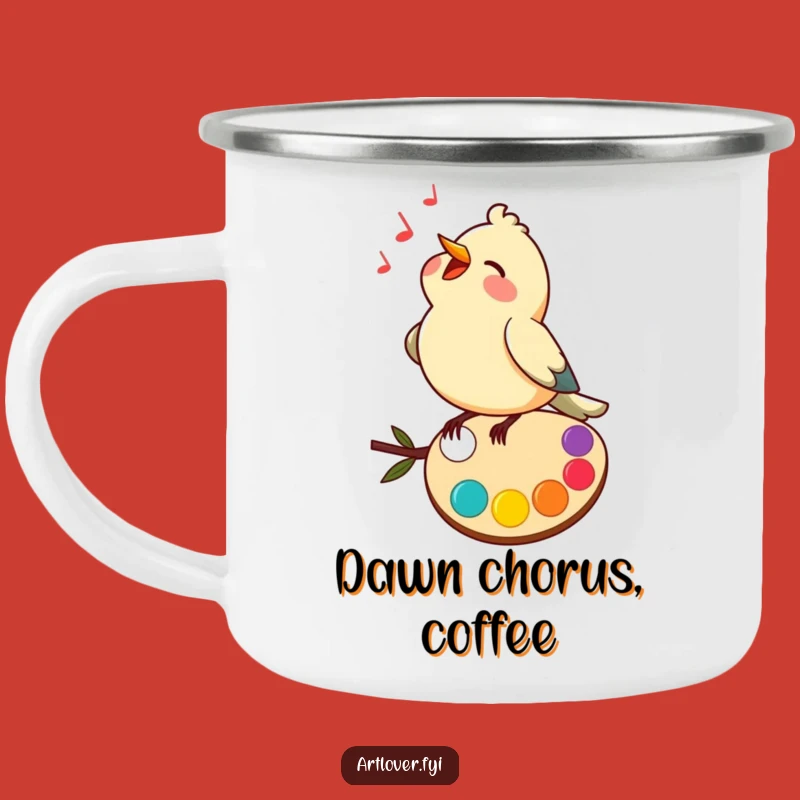 Funny Bird Singer Camping Mug: Sip Your Brew with this Melodious Friend!