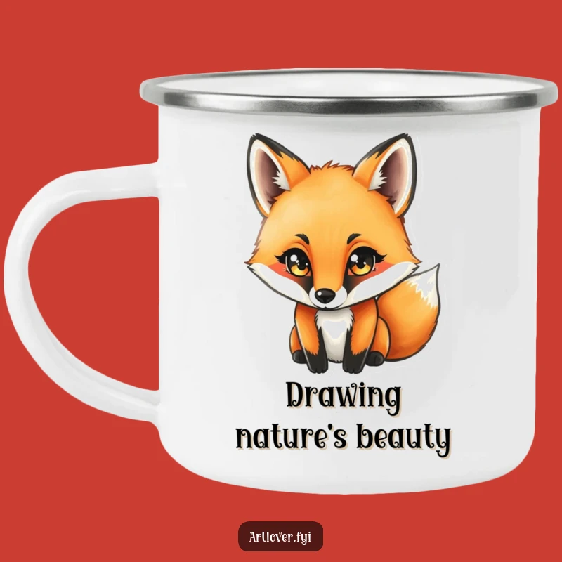 Funny Fox Artist Camp Mug: Inspired Creation Outdoors - A Hilarious Gift