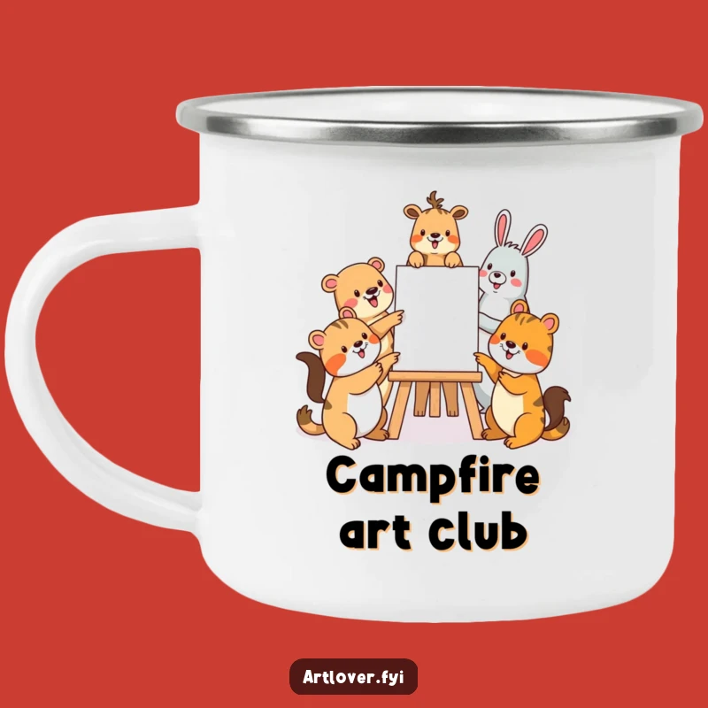 Funny Animal Art Camping Mug: Outdoor Studio Fun, Hilarious Funny Gift