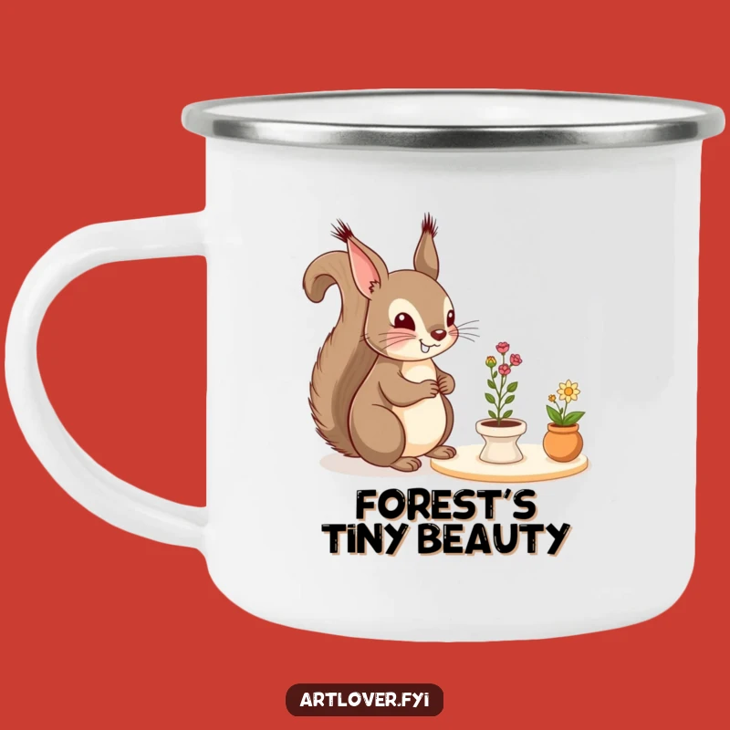 Funny Camping Mug: Squirrel's Outdoor Gallery - Sip with Nature!
