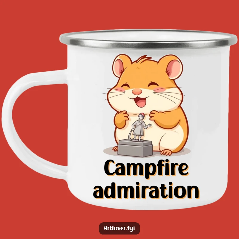 Funny Hamster Art Camping Mug: Enjoy Art on the Go
