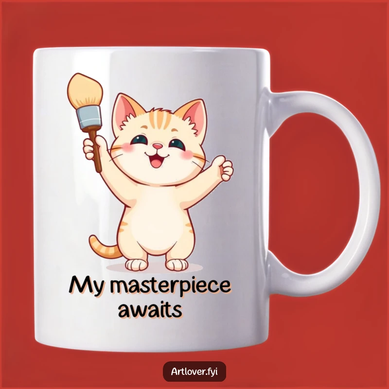 Funny Artistic Kitten Mug: A Triumph of Cute Art - Perfect Gift for Cat Lovers!