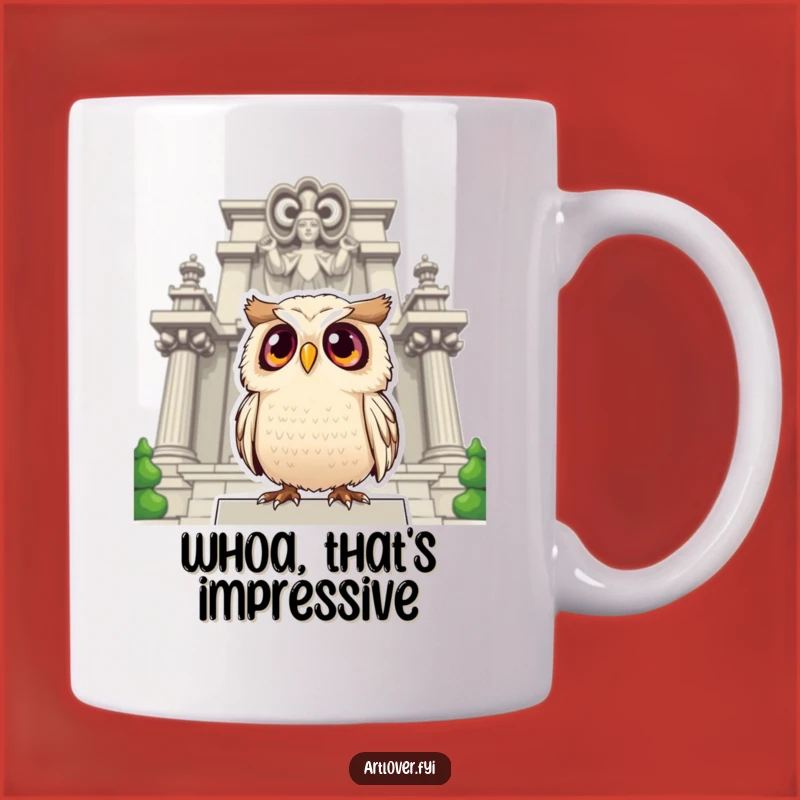Funny Surprised Owl Statue Mug: A Hoot of a Gift for Owl Lovers
