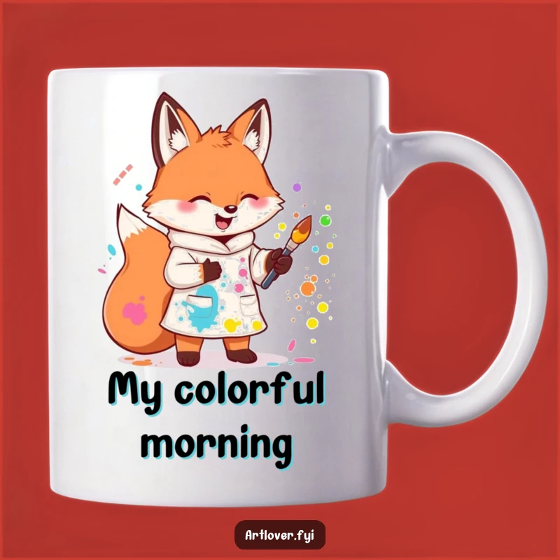 Funny Fox Artist Mug: Creative & Funny Gift for Art Lovers