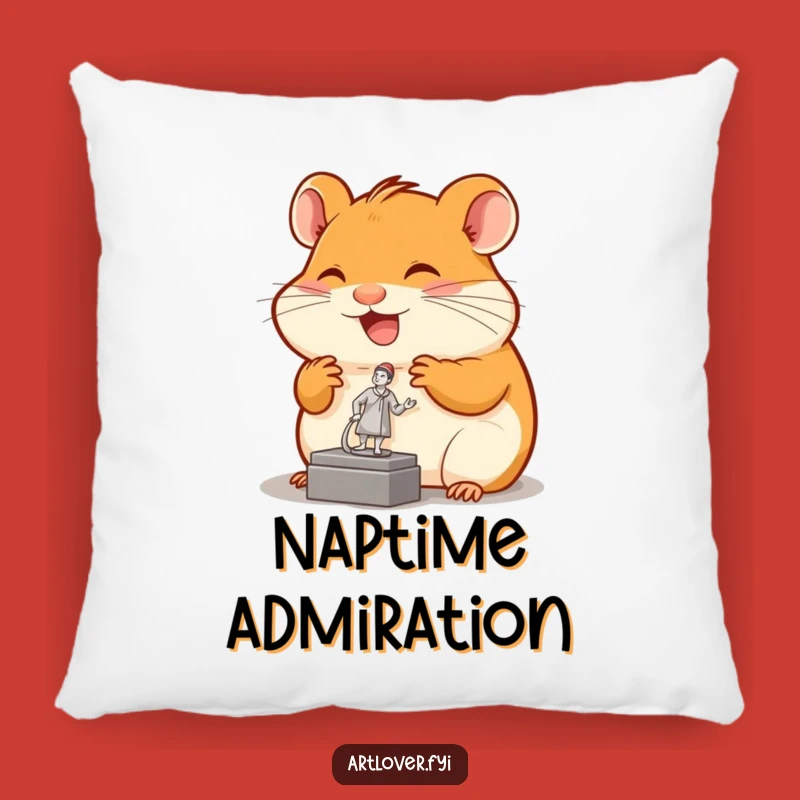 Cozy Funny Hamster Sculpture Pillow: Comfort with Artistic Charm