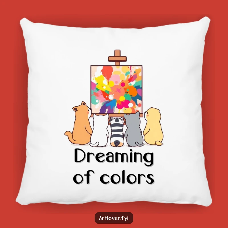 Funny Animal Art Pillow: Cozy Decor for Art Admirers - A Fun Gift