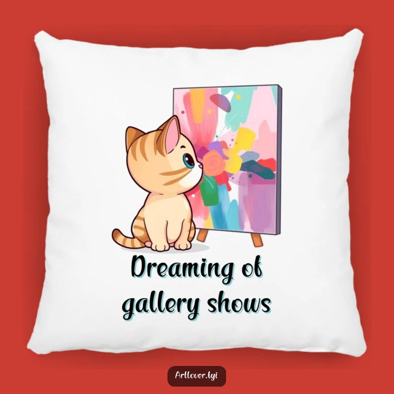Funny Cat Abstract Art Pillow: Cozy Comfort with Artistic Flair