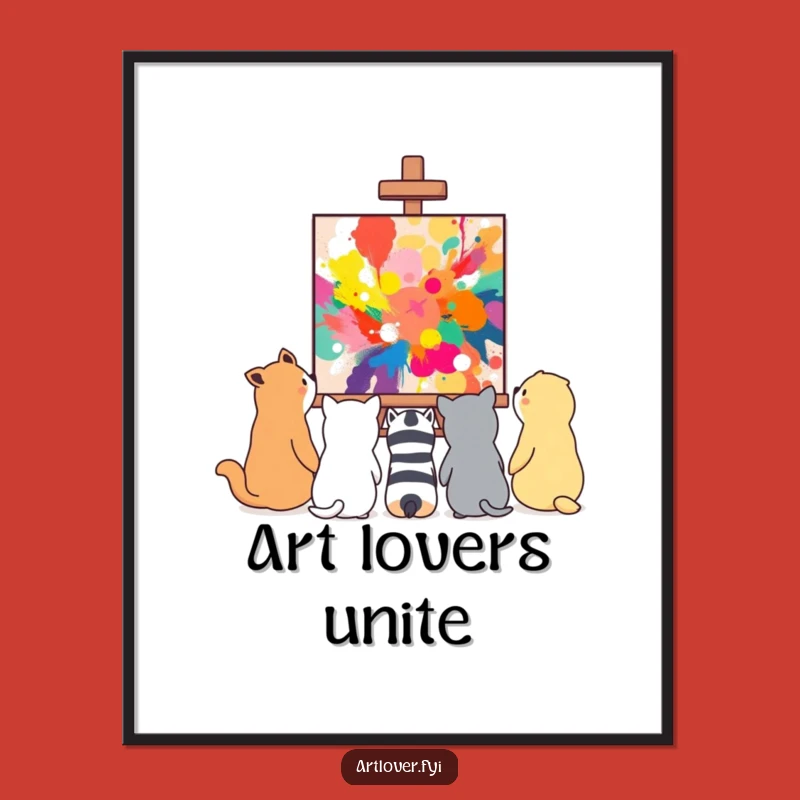 Funny Animal Art Print: Abstract Admiration - Instant Creative Decor Gift