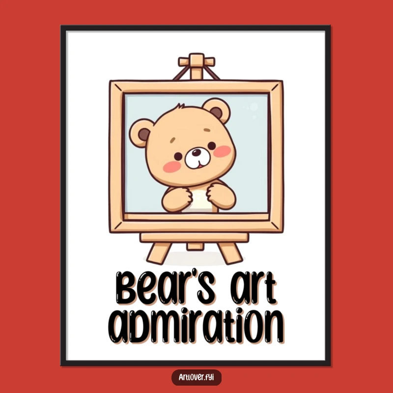 Funny Bear Cub Art Digital Print: Instant Sighs of Appreciation, Humorous Art Download