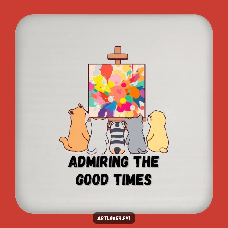 Funny Animal Art Coaster: Protect Surfaces with Artistic Humor - A Cool Gift