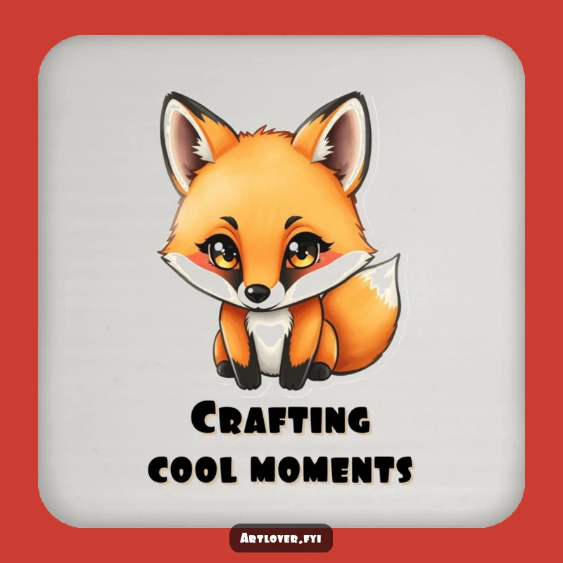 Funny Fox Artist Coaster: Protect Surfaces with Creative Humor - A Cool Gift