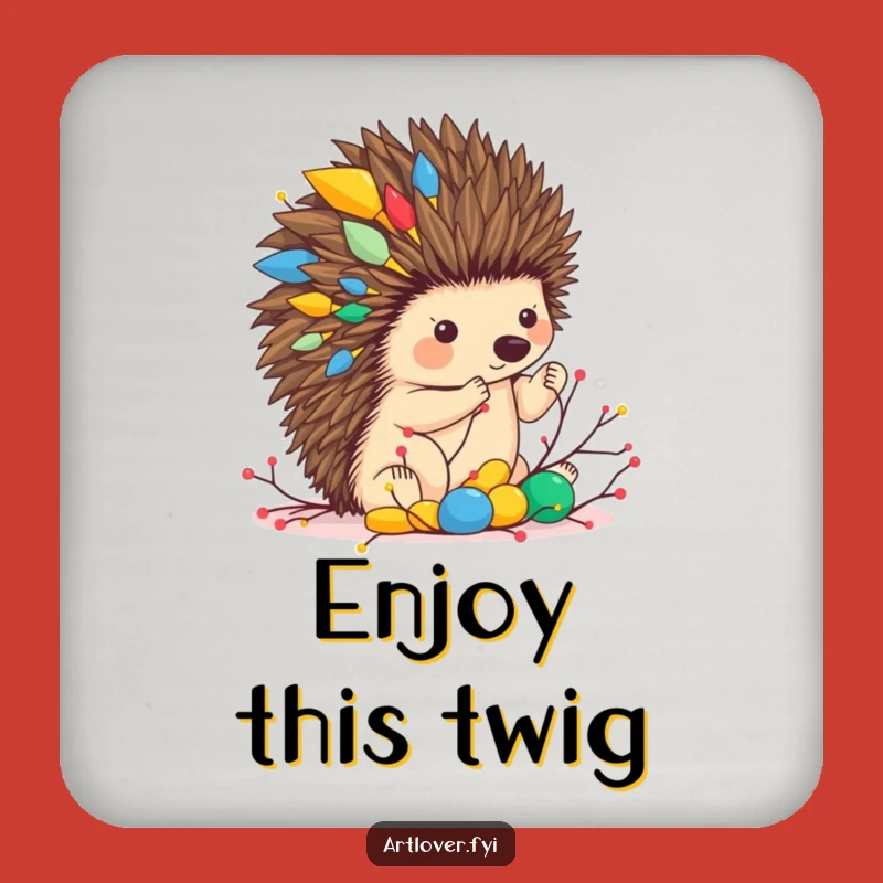 Funny Hedgehog Art Coasters: Protect Surfaces, Cute Funny Gift for Art Lovers