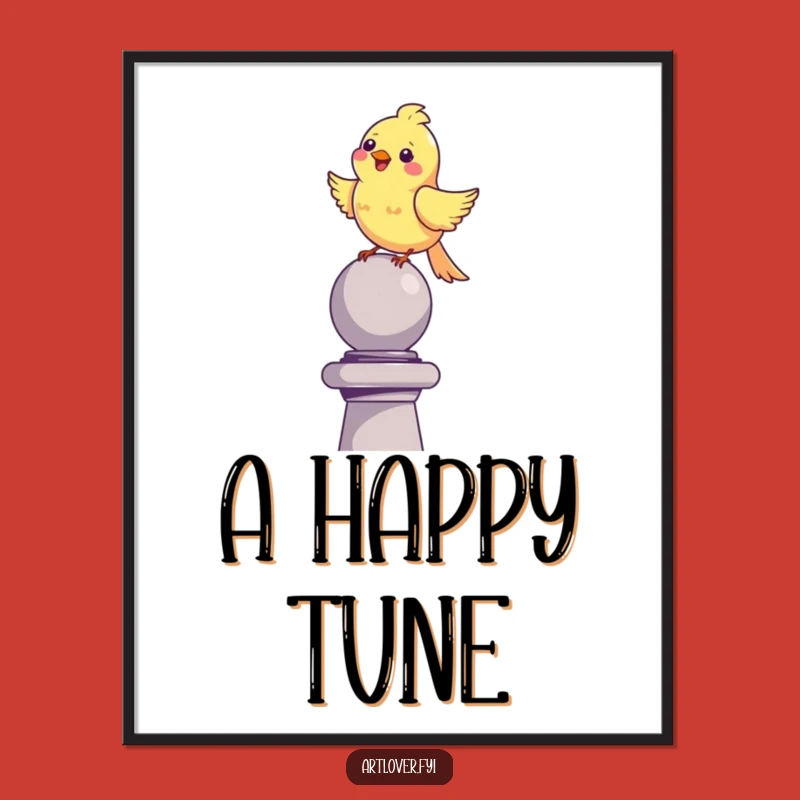Funny Bird Poster - Cheerful Art Print for Joyful Spaces