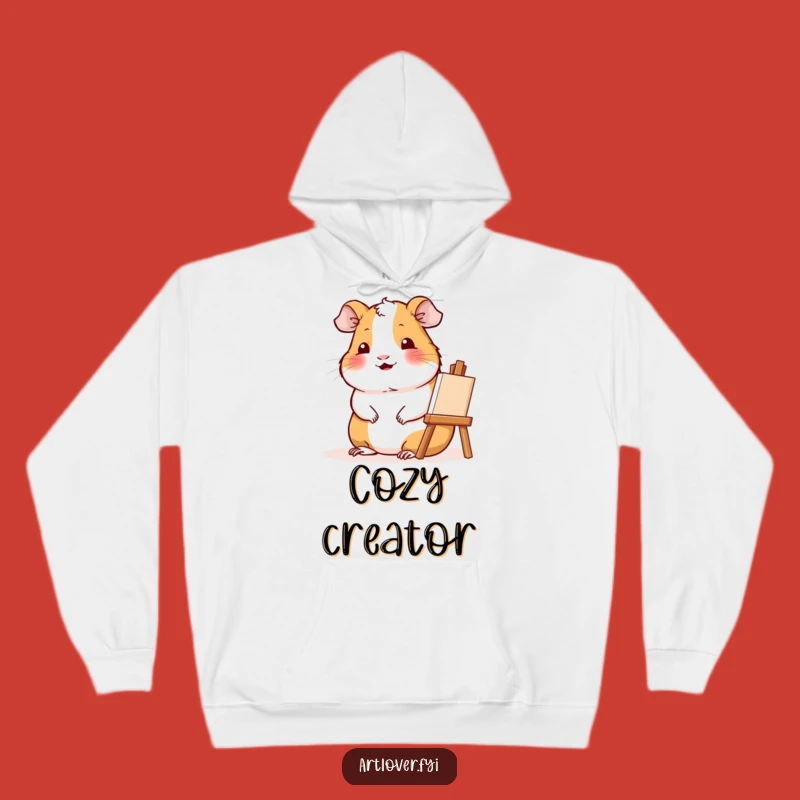 Funny Artist Guinea Pig Hoodie: Cozy Painter Gear for Creative Comfort