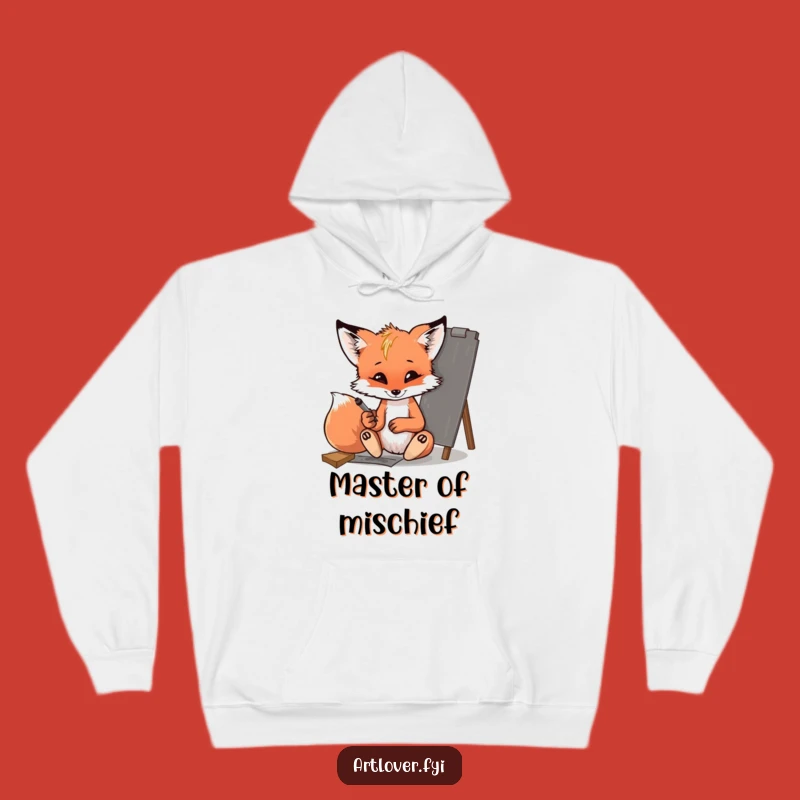 Funny Fox Cub Hoodie - Cozy Artist Sweatshirt for Creative Comfort