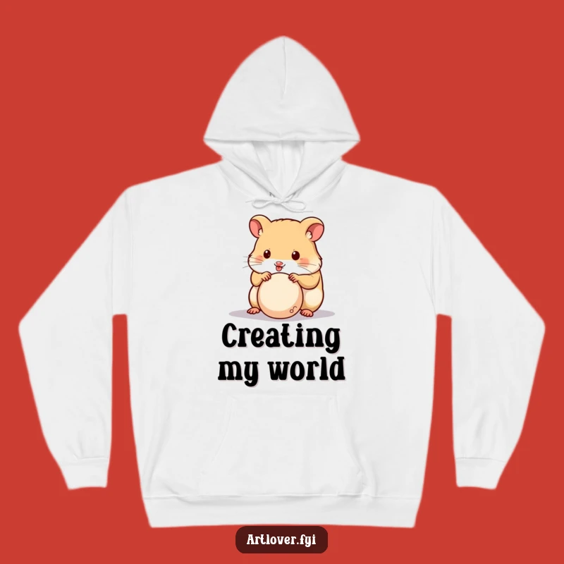 Funny Hamster Sculptor Hoodie - Cozy Creative Critter, Perfect Humorous Gift