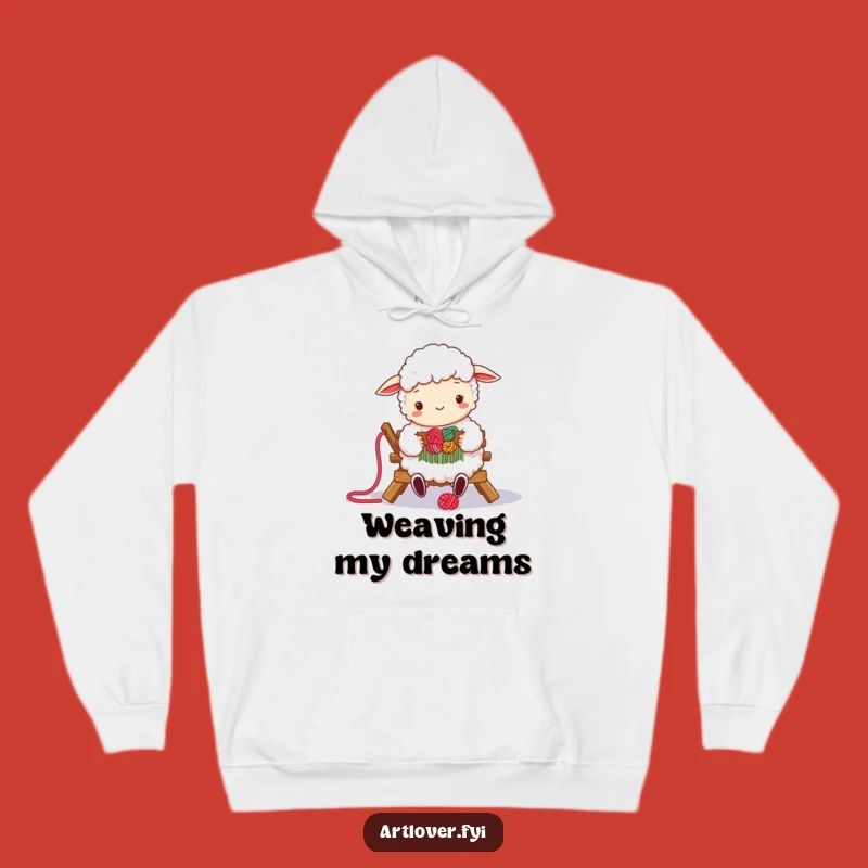Funny Sheep Weaver Hoodie: Cozy Yarn Time, Perfect Warm Funny Gift