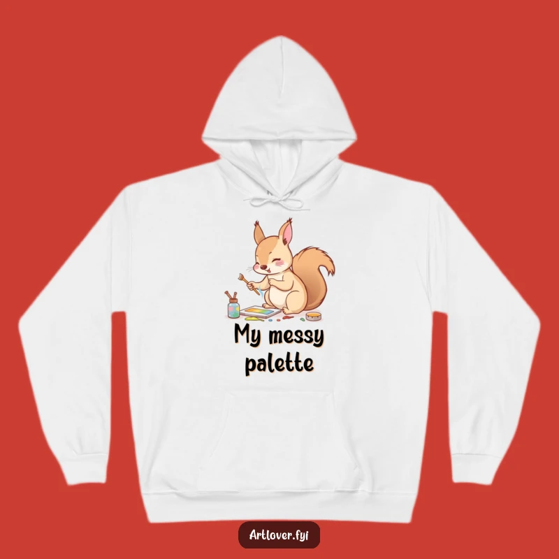 Funny Squirrel Artist Hoodie: Cozy Up with this Energetic Creator!