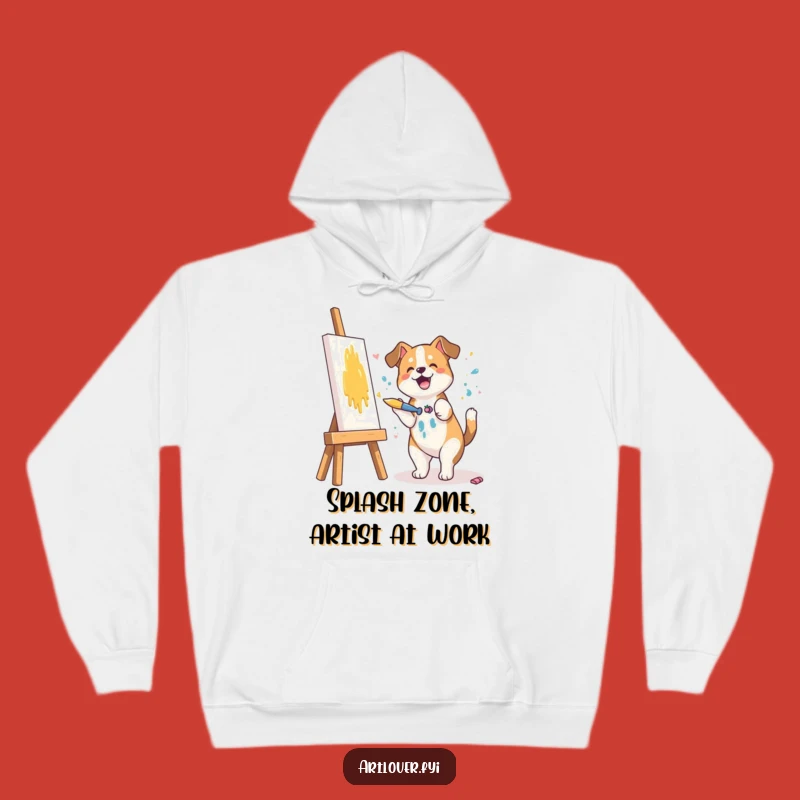 Funny Dog Artist Hoodie: Cozy Up with this Hilarious Canine Creator Gift!