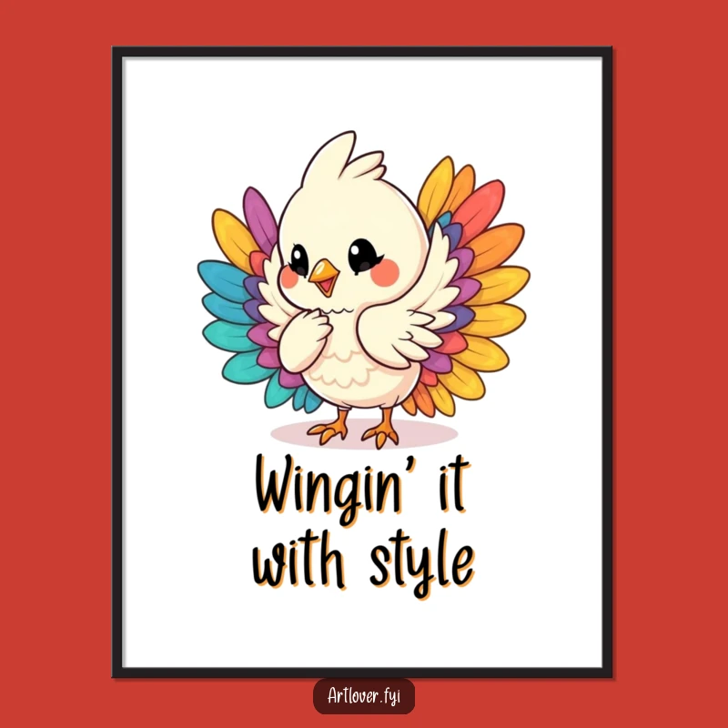 Free Printable Wall Art: Funny Bird Artist, Downloadable Decor, DIY Home Gift