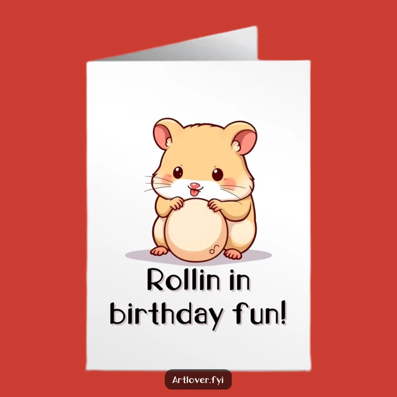 Free Printable Hamster Sculptor Birthday Card: Focused Artist Downloadable Gift!