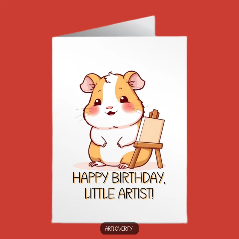 Free Printable Guinea Pig Birthday Card: Funny DIY Downloadable Gift for Art Lovers!
