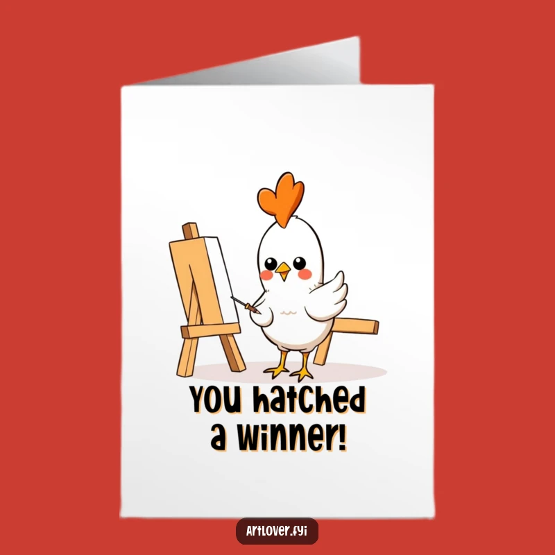 Free Printable Chicken Artist Congrats Card: Quirky DIY Downloadable for Big Wins
