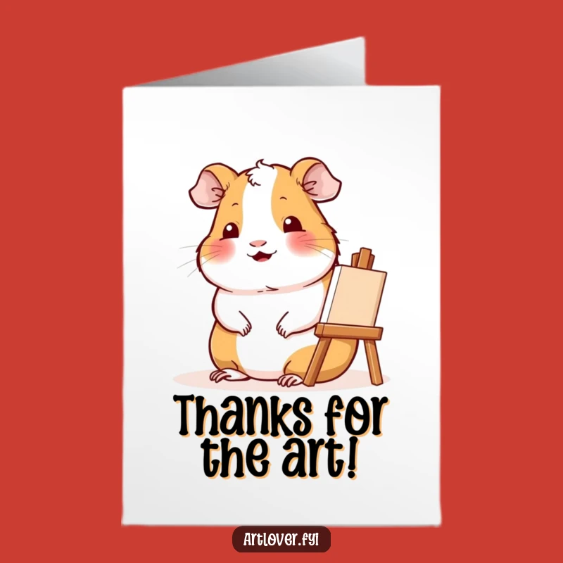 Free Printable Guinea Pig Thank You Card: Humorous DIY Gift of Appreciation!