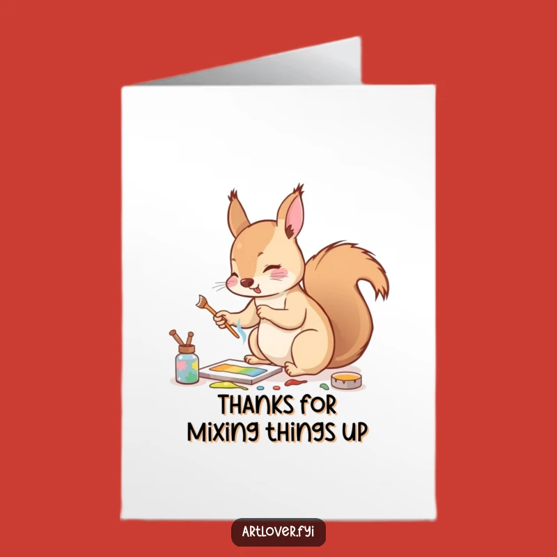 Free Printable Squirrel Thank You Card - Creative Thanks Downloadable