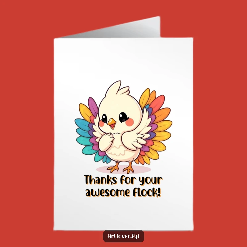 Free Printable Thank You Card: Artistic Bird, Downloadable DIY Appreciation Gift