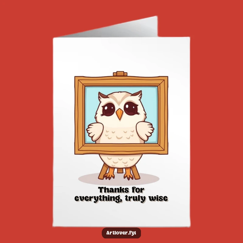 Free Printable Thank You Card: Owl and Art for a Thoughtful Downloadable Gift