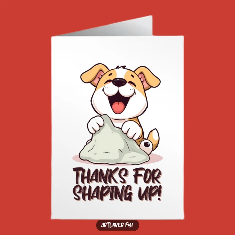 Free Printable Dog Sculptor Thank You Card - Funny Paws-On Gratitude Downloadable!
