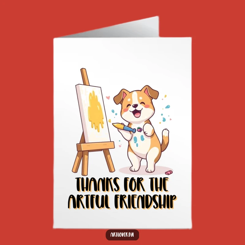 Free Printable Dog Thank You Card - Artistic Pooch Appreciation Downloadable