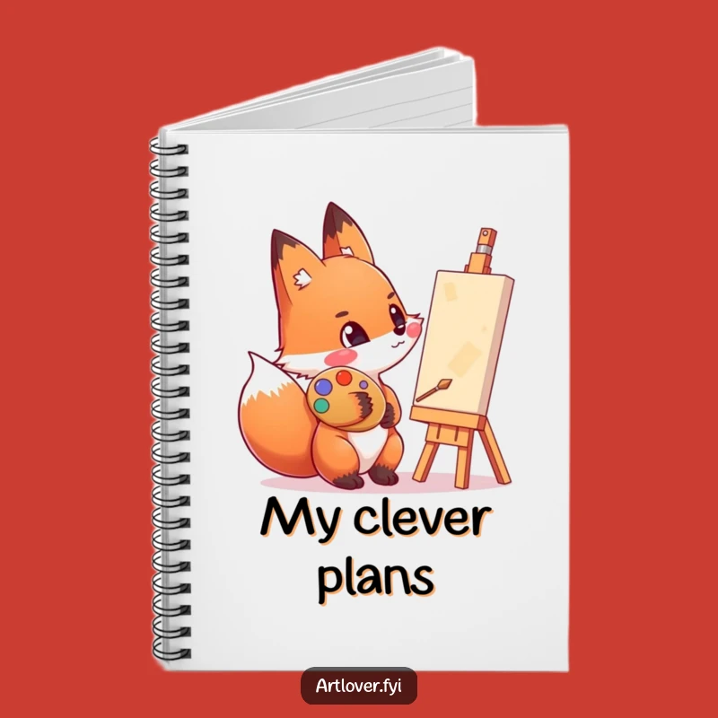 Funny Artist Fox Notebook: Creative Palette Journal - Great Gift!