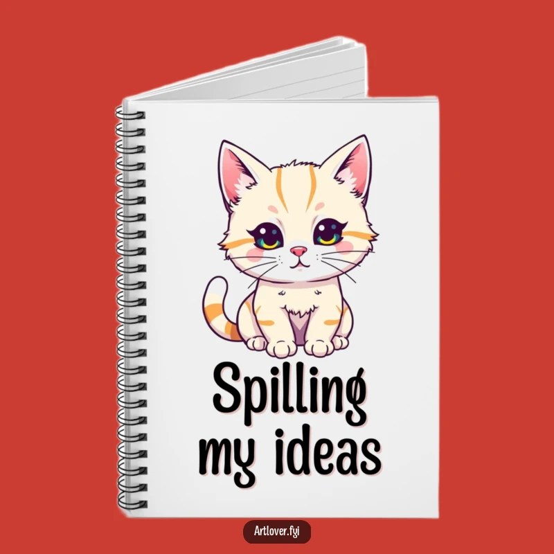 Funny Cat Artist Notebook: Creative Kitty Paints Brightly, Journal Funny Gift