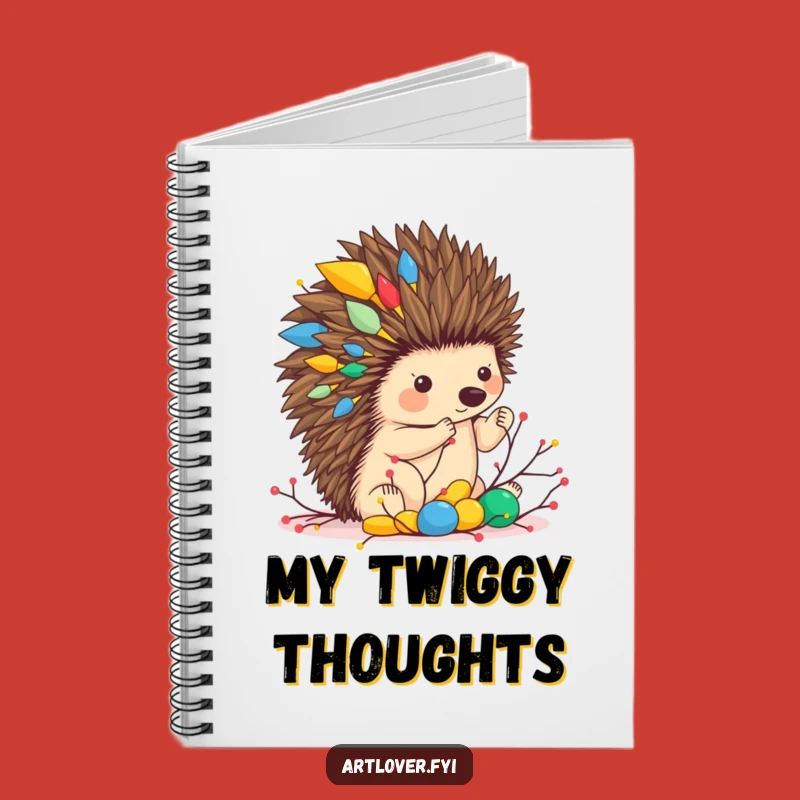 Funny Hedgehog Art Notebook: Twig Sculpture Ideas, Perfect Funny Gift