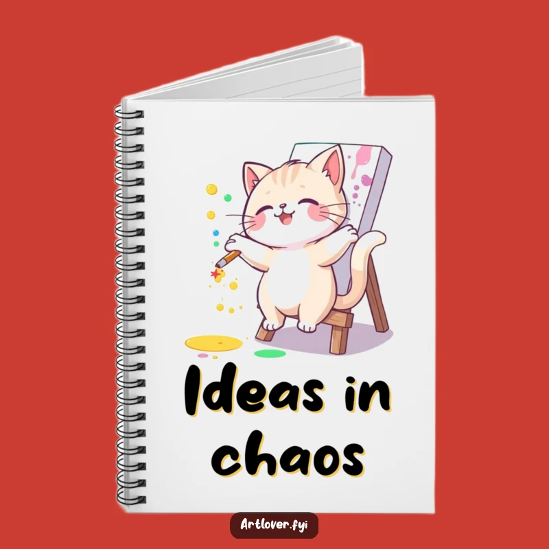 Funny Paint Cat Notebook: Artist Feline Journal for Notes, Ideal Humorous Gift
