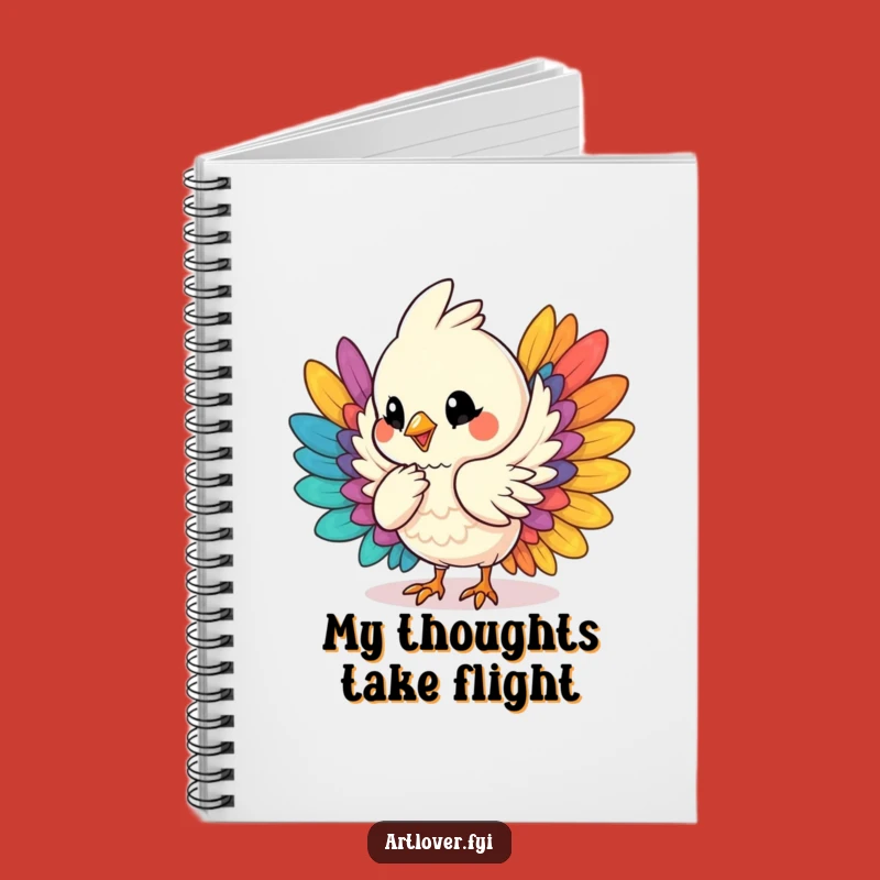 Funny Bird Notebook, Artistic Feather Arranging Journal for Creative Minds