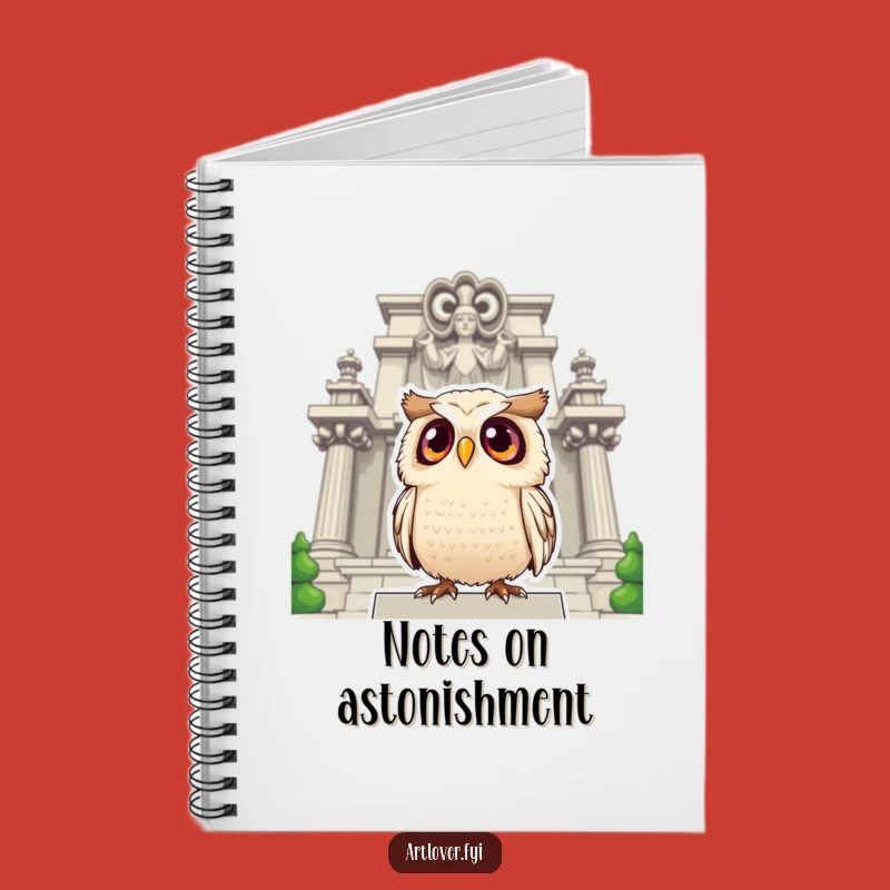 Funny Owl Statue Notebook: Jot Down Your Inspired Thoughts