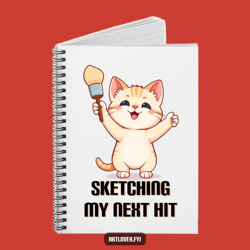 Funny Notebook: Kitten Artist's Ideas - Journal Your Funny Creative Thoughts!