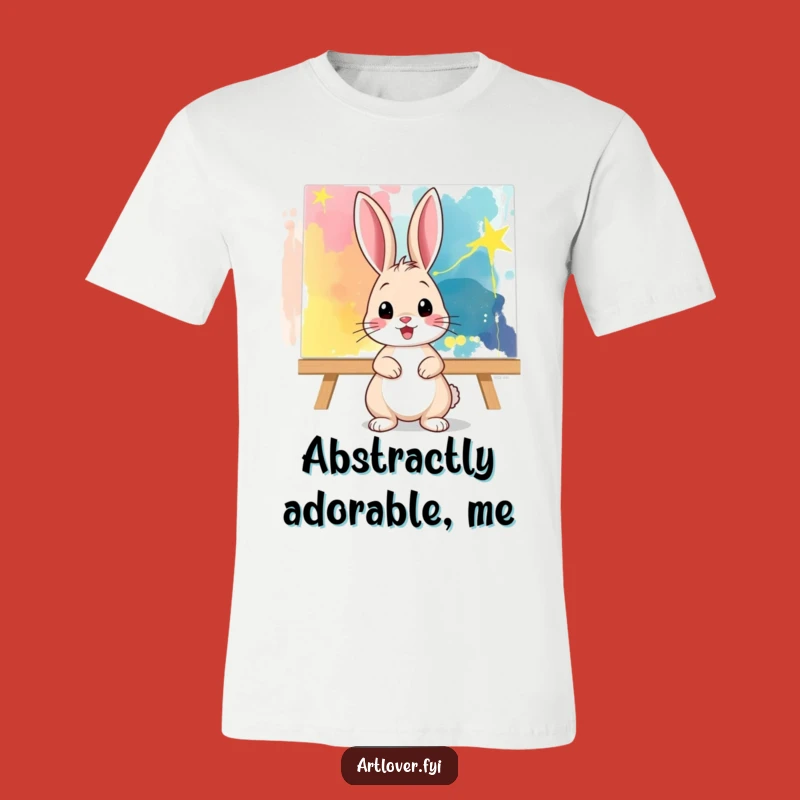 Funny Bunny Artist T-Shirt: Abstract Masterpiece - Wearable Art Gift!