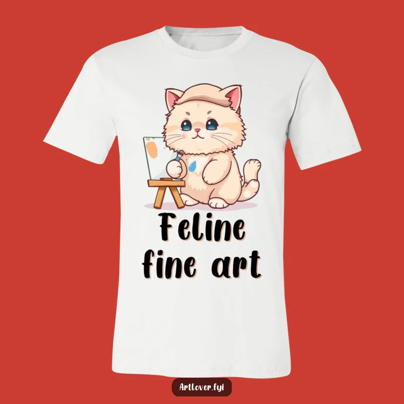 Funny Cat Artist T-Shirt: Wear Your Artistic Prowess with Pride!