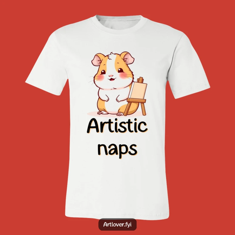 Funny Artist Guinea Pig T-Shirt: Smiling Creator Tee for Art Enthusiasts