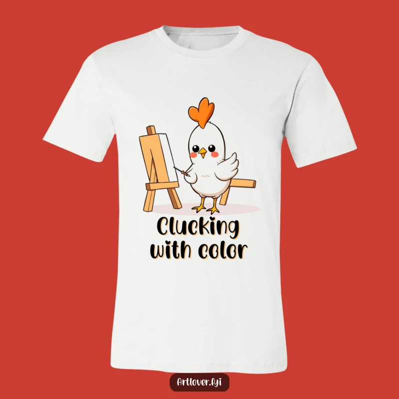 Funny Chicken Artist T-Shirt: Artful Pecking, Ideal Funny Gift for Chickens Lovers!